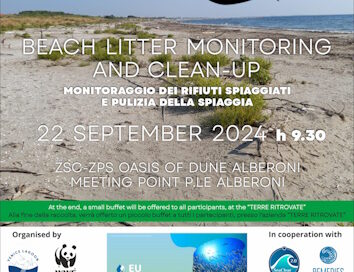 BEACH LITTER MONITORING AND CLEAN UP – 22 settembre 2024